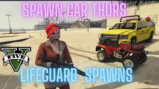 GTA V Online  Spawn Car Thursday : Lifeguard SUV Lifeguard Blazer Spawns