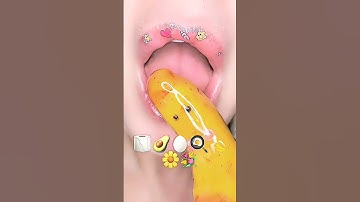 Thumbnail of 🎧 [ASMR] eating by emoji 🍲🍱 Credits:@SatisfyingLips || what next??#asmr #eating #asmremoji