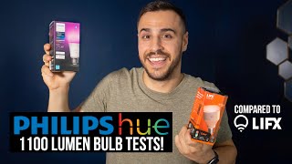 1100 Lumen Bulb Test - Philips Hue Compared to LIFX