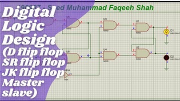 Implementation Of D flip flop, JK flip flop, SR flip flop and Master Slave flip flop in Proteous