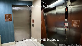 BUSY & Run-down KONE EcoSpace MRL Traction Elevator | DoubleTree by Hilton | Galveston, TX