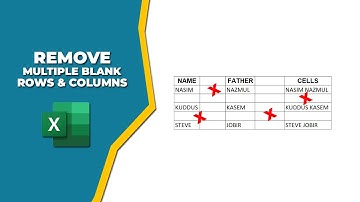 How to remove multiple blank rows and columns in excel