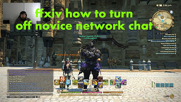 ffxiv how to turn off novice network chat log or any other