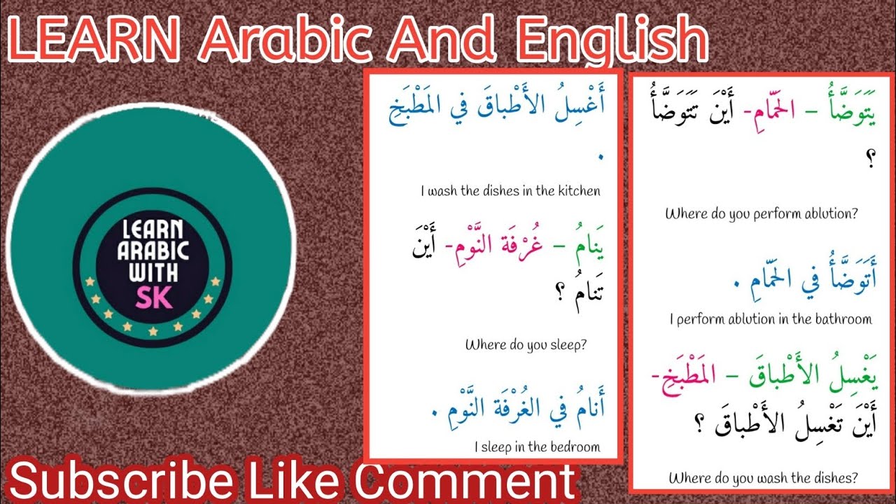New Lesson Of Arabic Into English / Question and Answer / English And ...