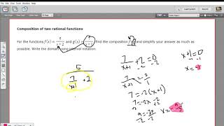 Composition of two rational functions