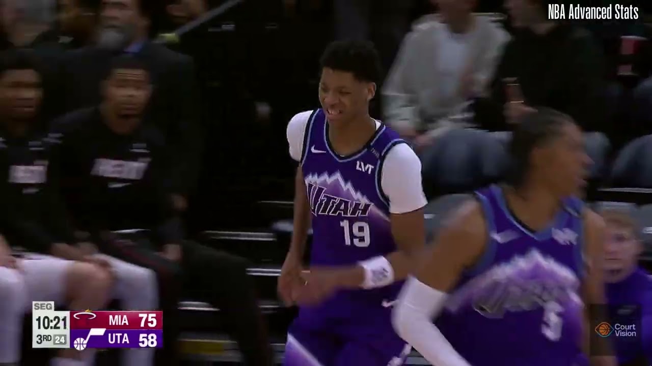 Ace Bailey - 12 Points, 2 Assists, 2 Rebounds vs Heat - 2025-26 Regular Season