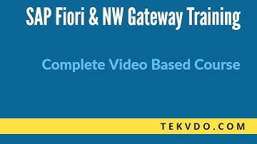 SAP Fiori Training - Complete video based course of SAP Fiori