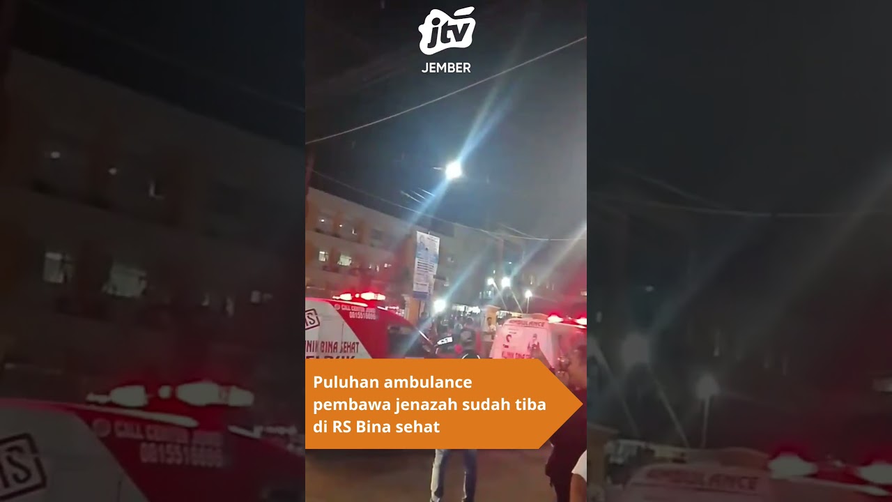 Puluhan ambulance pembawa jenazah sudah tiba di RS Bina sehat 