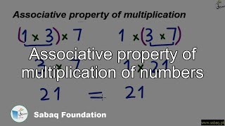 Associative property of multiplication of numbers, Math Lecture | Sabaq.pk