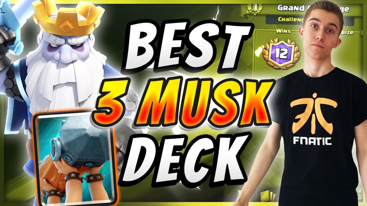 Clash Royale Offensive Deck 4 3 Elixir Miner Three Musketeers Ice Golem Battle Ram Youtube