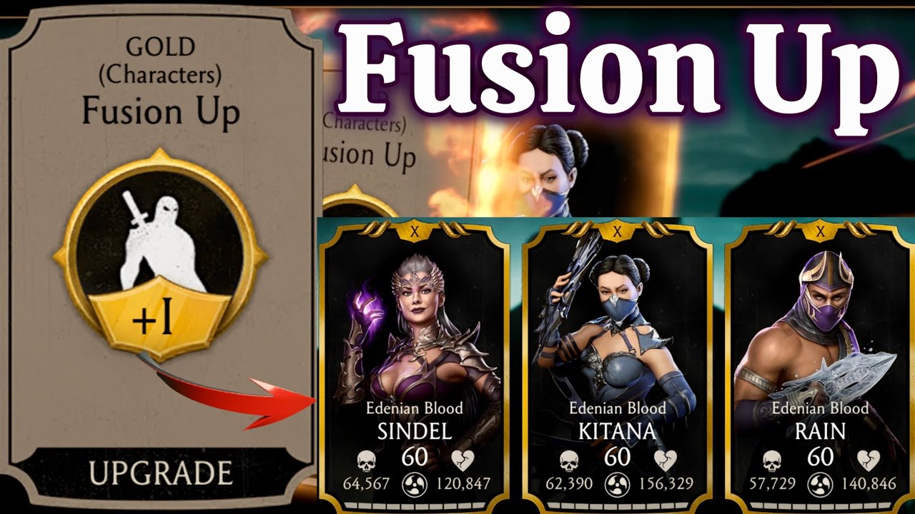 Edenian Blood🩸team max out with Gold Fusion Up Card Mortal Kombat Mobile