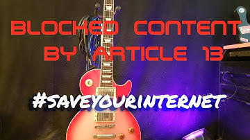 #saveyourinternet - Article 13 by EU Parlament is threatening YouTube Creators.