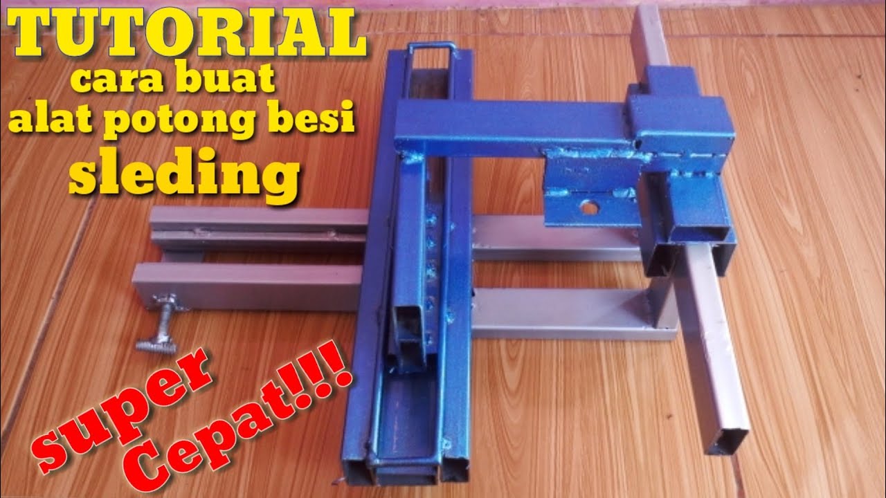 Tutorial !!! Cara buat dudukan gerinda sliding(alat untuk memotong besi) karyakar portal