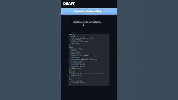 Header Animation #cssanimations #coding