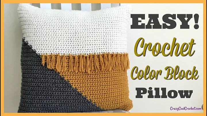 Learn to Crochet a Stylish Color Block Pillow Cover