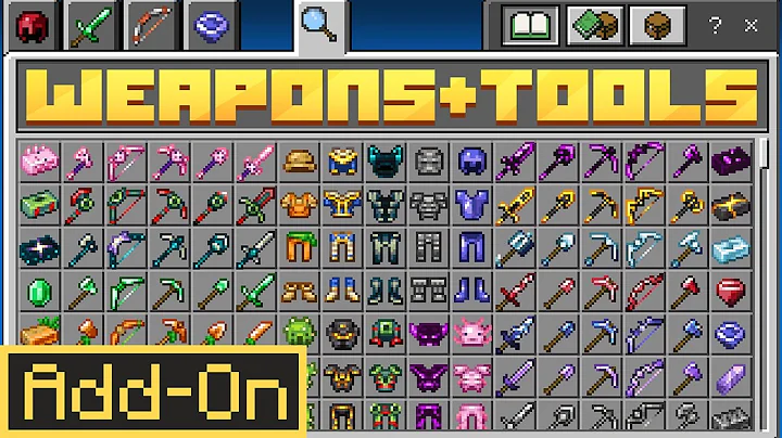 WEAPONS + TOOLS ADDON Adds 15 NEW Ores to Minecraft Bedrock Survival with 100+ Tools!