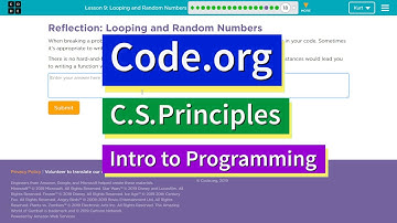 Looping and Random Numbers Lesson 9.18 Tutorial with Answers Code.org CS Principles