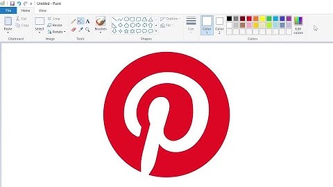 How to draw a Pinterest logo using MS Paint | How to draw on your computer