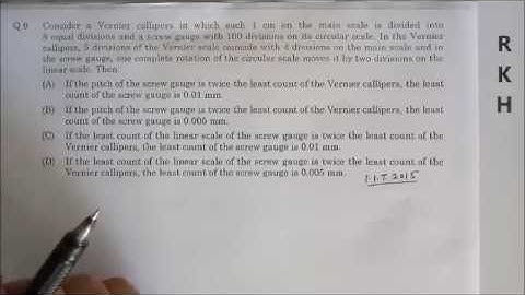 IIT JEE ADVANCED 2015(ERROR and Measurement)