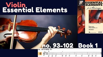 [Essential Elements Violin] Book 1. #93-#102