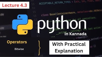 Python Bitwise Operators in Kannada |BCA |BE| PUC #learningspectrum