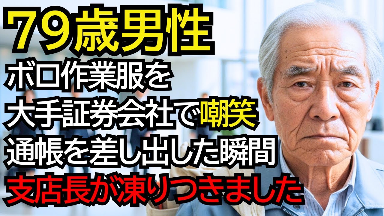 ボロ作業服のおじいさんが大手証券会社で笑われ… “通帳”を差し出した瞬間、支店長が凍りつきました