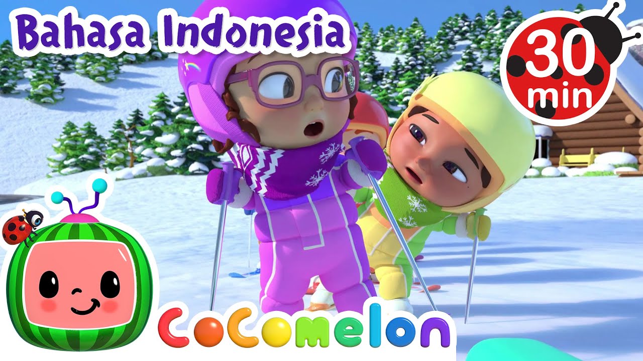 Lagu Bermain Ski | CoComelon | Kartun dan Lagu Anak | Moonbug Kids Indonesia | Nursery Rhymes