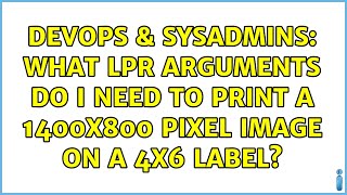 DevOps & SysAdmins: What LPR arguments do I need to print a 1400x800 pixel image on a 4x6 label? Wealth