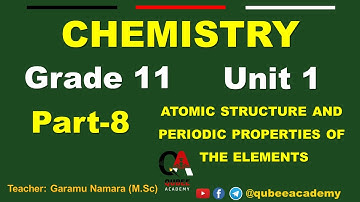 8. Grade 11 Chemistry Unit 1: Atomic Structure and Periodic Properties of the Elements  Part 8