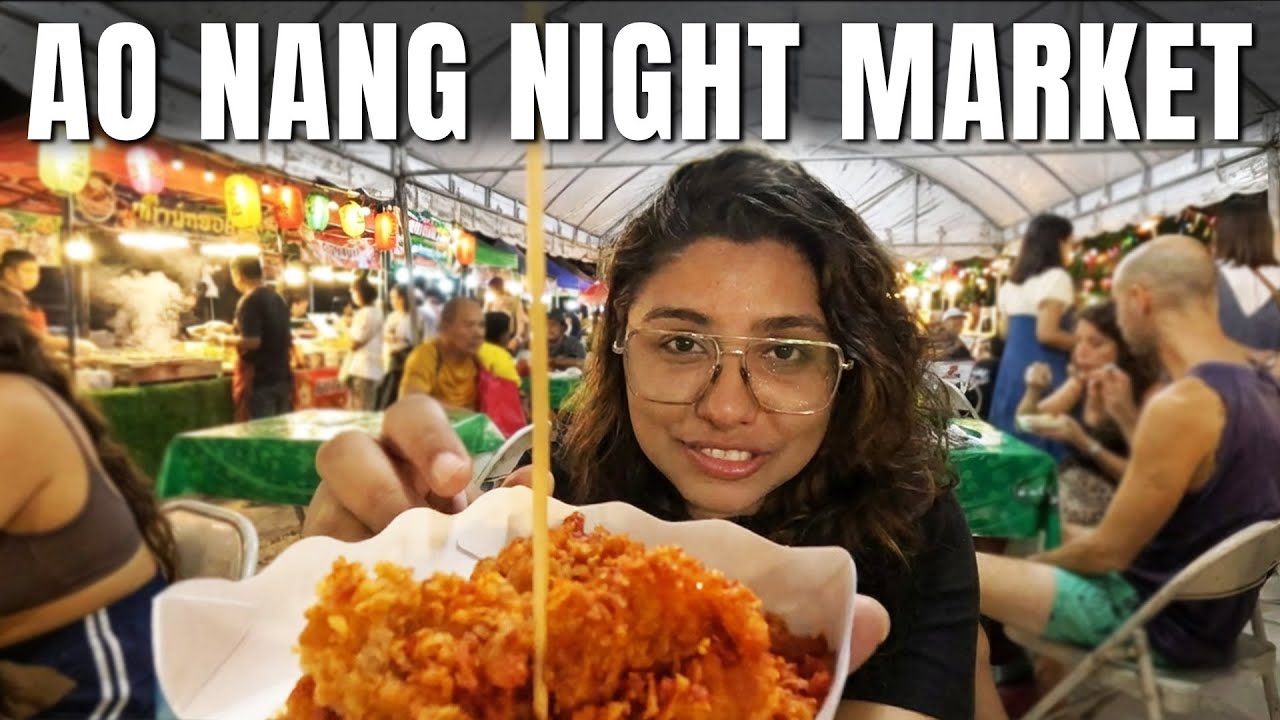Biggest Night Market in Krabi | Ao Nang Street Food & Shopping 🇹🇭 | Thailand Vlog
