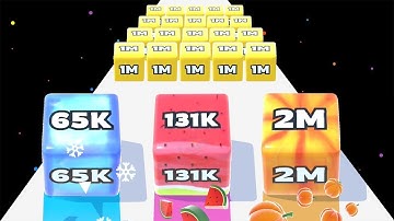 Jelly Run 2048 | All Levels Gameplay | Android, iOS | Satisfying Mobile Games | New Skin