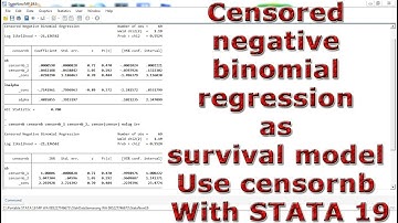 Censored negative binomial regression as survival model Use censornb With STATA 19