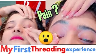 My First time Eyebrows threading experience   | Teenager Eyebrow threading |