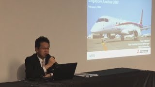 MRJ、20年の初納入可能 シンガポールで記者会見