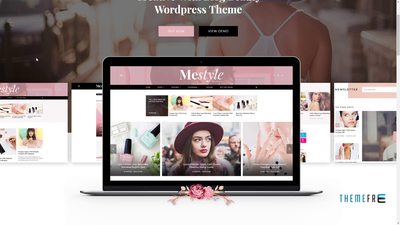 Mestyle - Beauty Blog Responsive WordPress Theme Bobby Benj