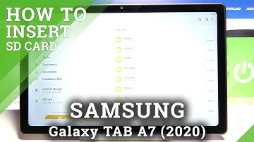 How to Insert Micro SD Card on SAMSUNG Galaxy Tab A7 2020 - Install SD Card