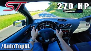 270HP FORD FOCUS ST MK2 2.5 TURBO *LOUD* POV Test Drive by AutoTopNL