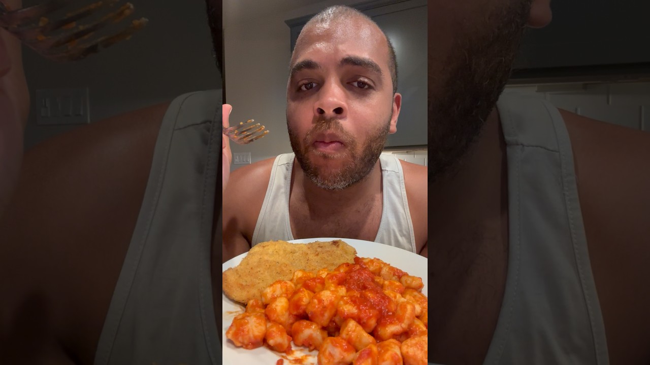 Gnocchi and Italian style chicken and salad dinner with Rock Mercury