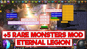 GIGA JUICED RARE MONSTER MOD STACKING LEGION OF ETERNAL CONFLICT FARMING - POE 3.27 KEEPERS