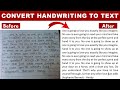 Just 1 Click Convert Handwriting To Text || Google Docs Tutorial ||