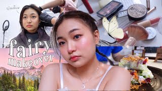 (eng) fairy douyin makeover 🧚; dyed my hair, makeup, tried wearing contact lenses | Grace Maneerat
