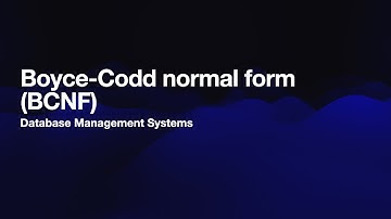 Boyce-Codd normal form (BCNF)