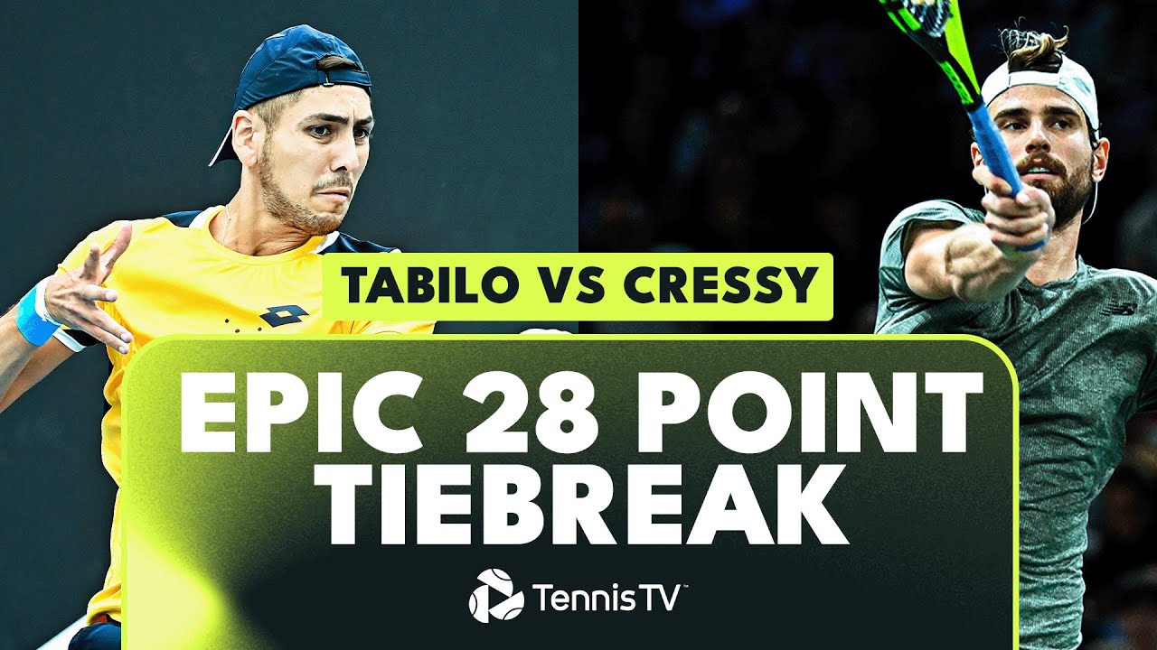 EPIC Maxime Cressy vs Alejandro Tabilo 28-Point Tiebreak Indian Wells 2023