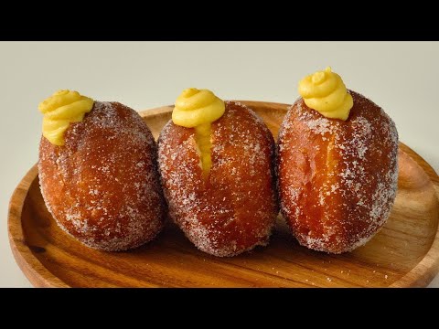 Custard cream doughnut | Recipe for not using oven