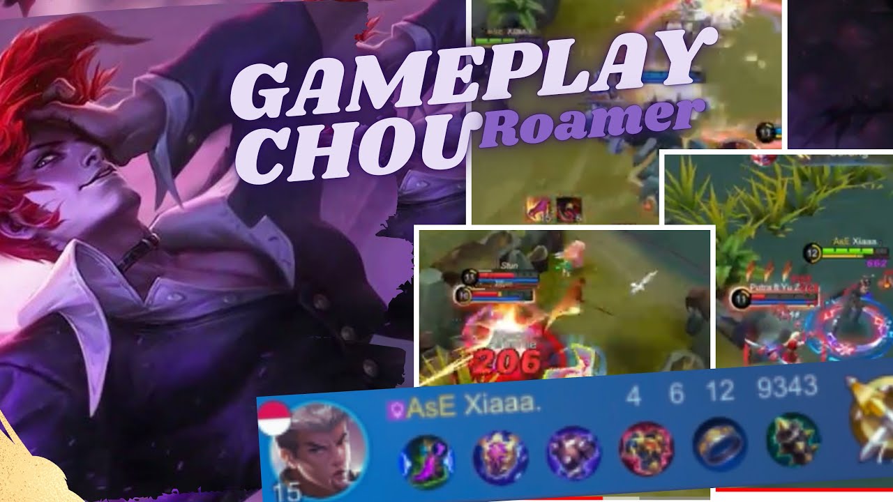 GAMEPLAY CHOU ROAM || BUILD CHOU ANTI BOCOR || LOCK MUSUH SAMPAI NGAMUK ...