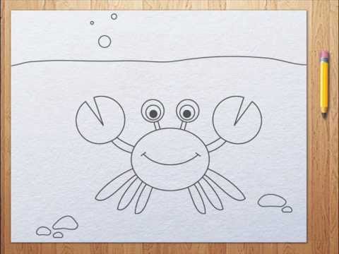 How To Draw A Crab Aprender A Dibujar Langosta Youtube