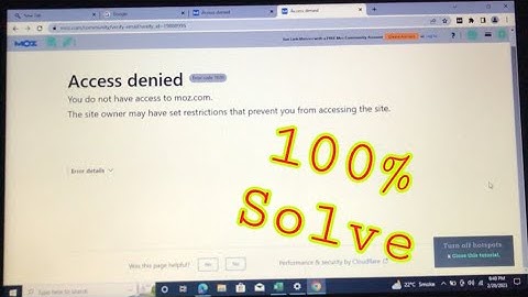 Mozbar account create problem|Access denied problem solve mozbar