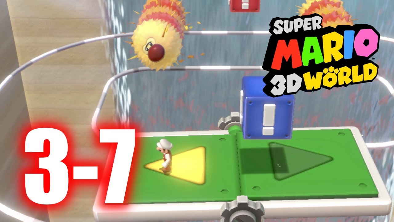 Super Mario 3D World - 3-7 Switchboard Falls - All Stars & Stamp