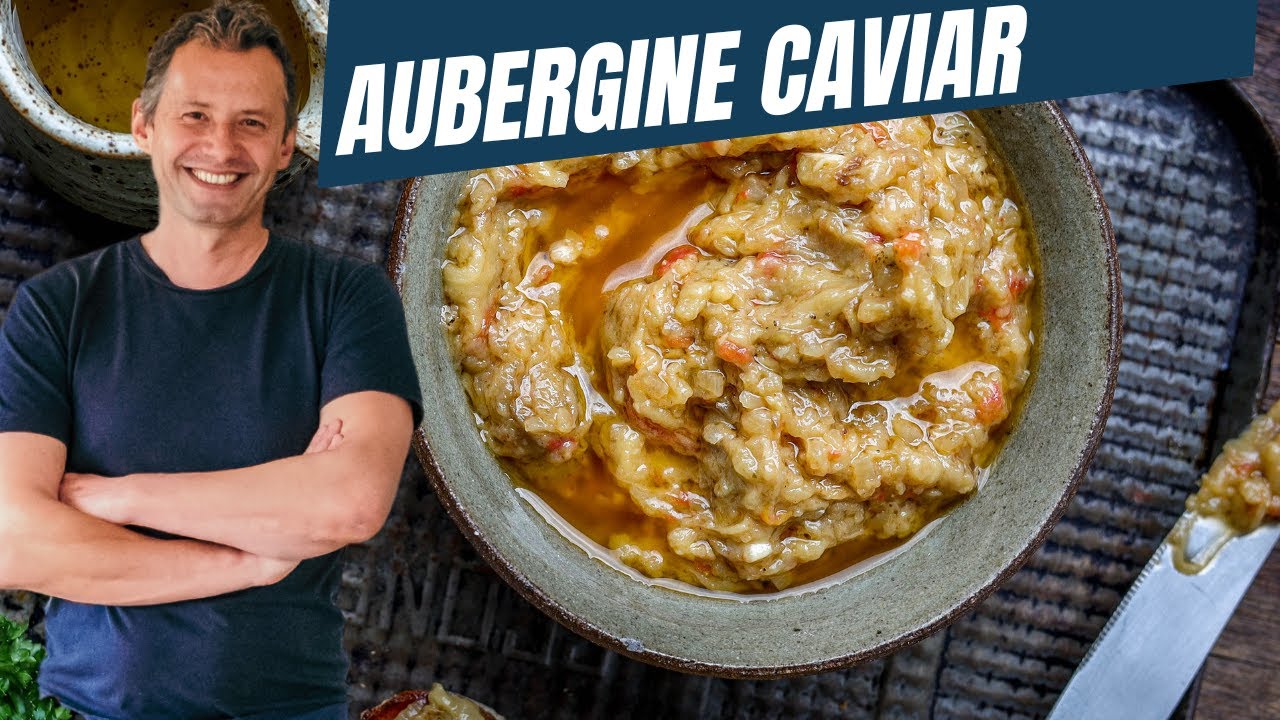 Easy homemade aubergine caviar (eggplant dip)