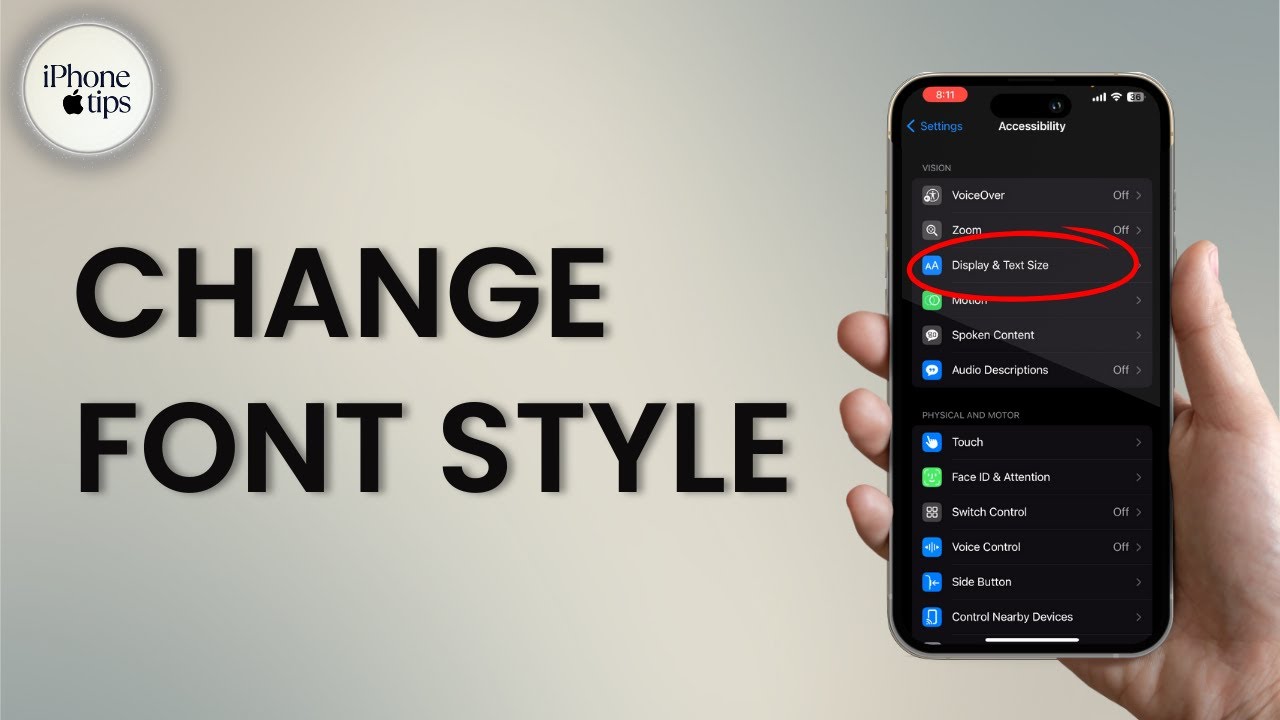How to Change the Font Style in iPhone - YouTube